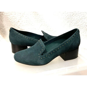 Anne Klein | Women's 7.5 M | Emerald Green Suede Studded Pumps | Classic